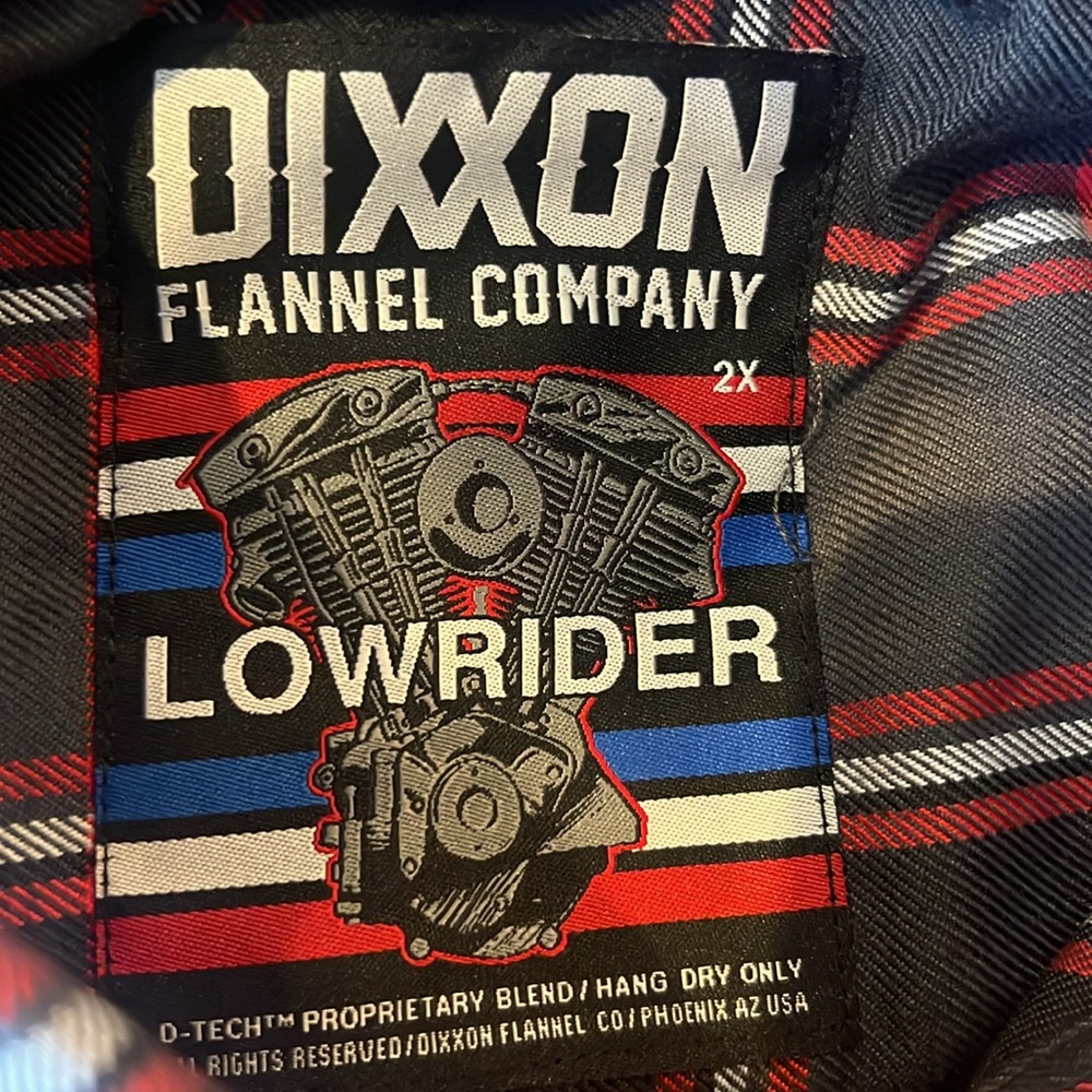 Dixxon Shirt Men Flannel Plaid Lowrider. XXL NWT. No bag. - Picture 3 of 3